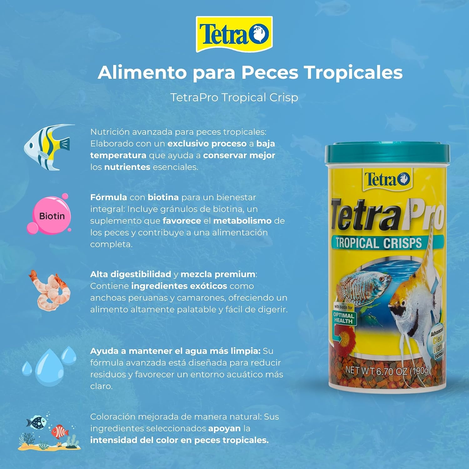 image:imageTetraPro Tropical Crisps 670 Ounces Fish Food Advanced Clear Water Formula67 Ounce Pack of 1