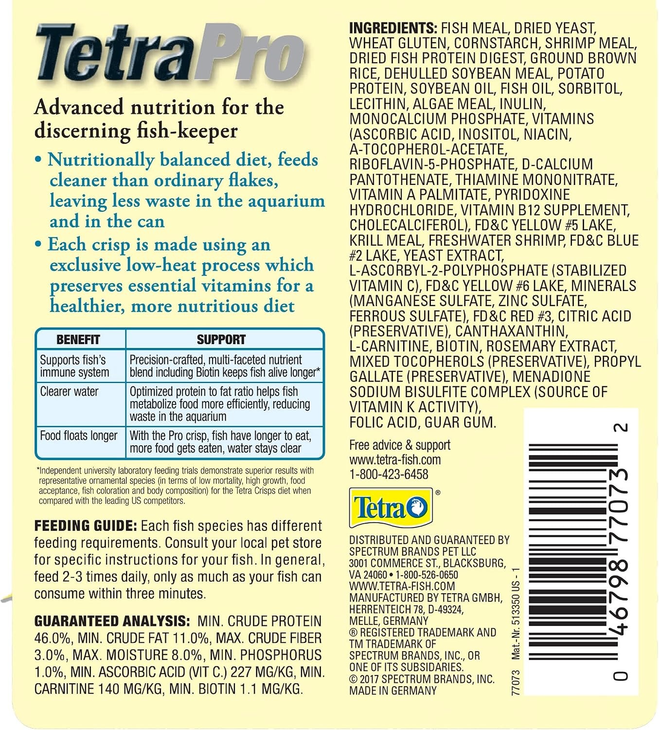 image:imageTetraPro Tropical Crisps 670 Ounces Fish Food Advanced Clear Water Formula67 Ounce Pack of 2