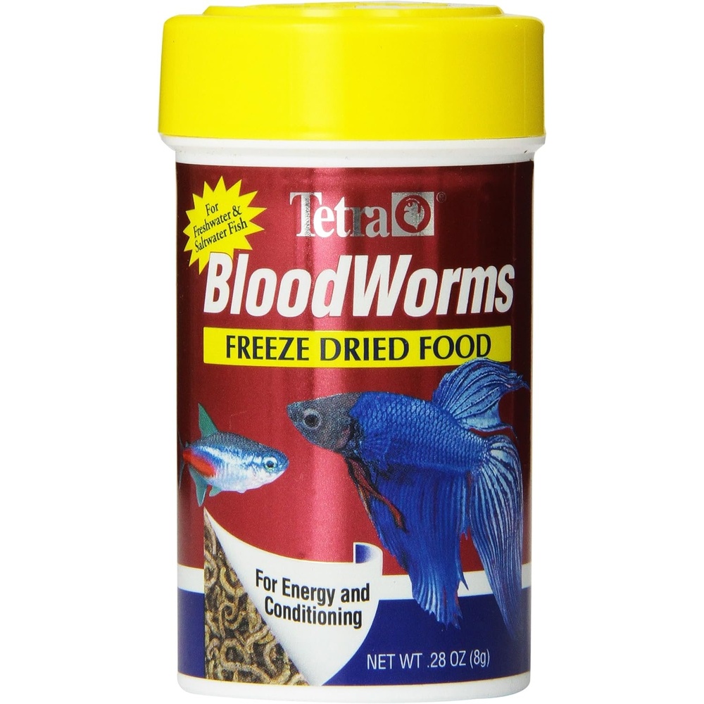 image:imageTetra BloodWorms 025 Oz FreezeDried Food for Freshwater and Saltwater Fish Seafood Pack of 1028 Ounce Pack of 1