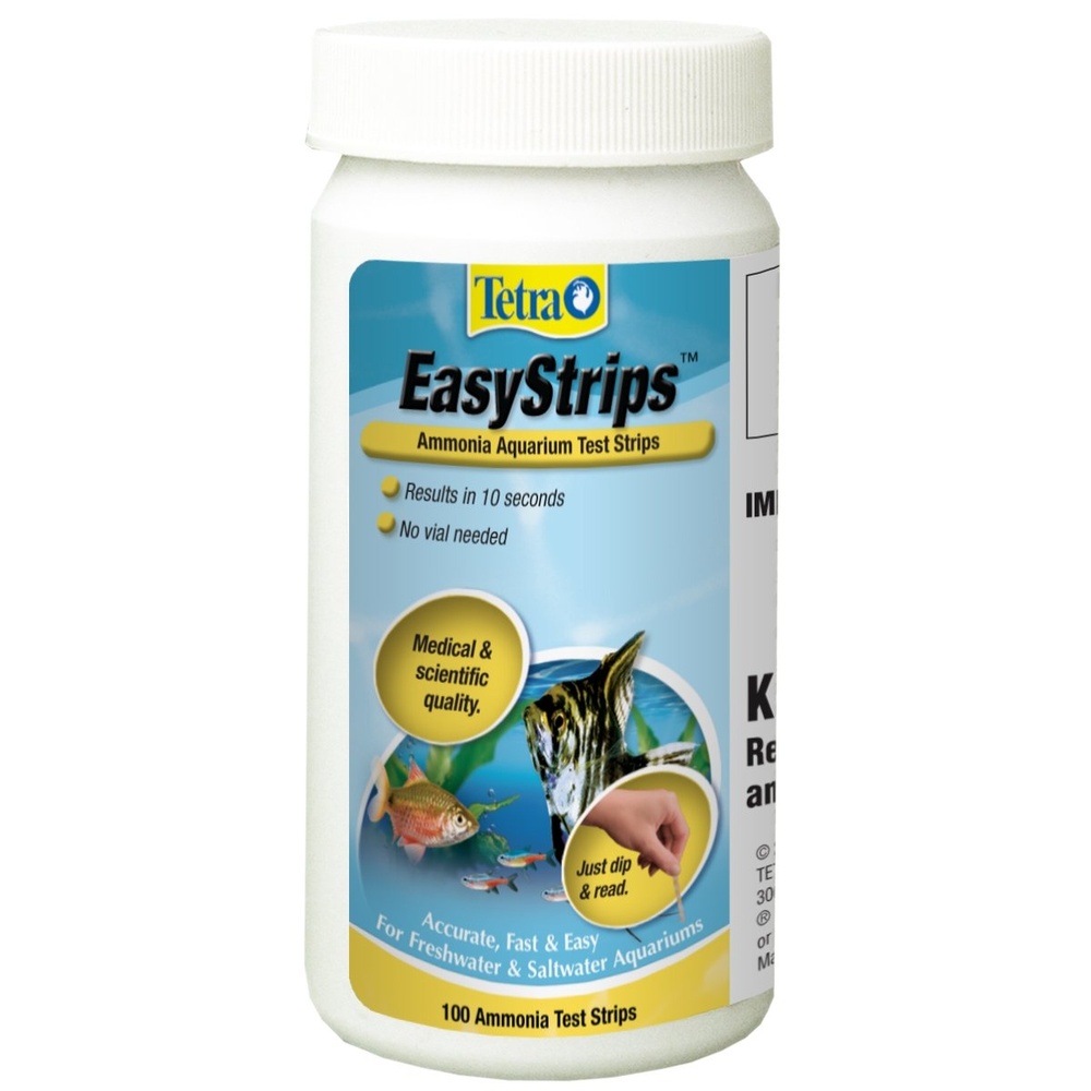image:imageTetra EasyStrips 100 Count Ammonia Test Strips For aquariums Water Testing Model Number 19541100Strip