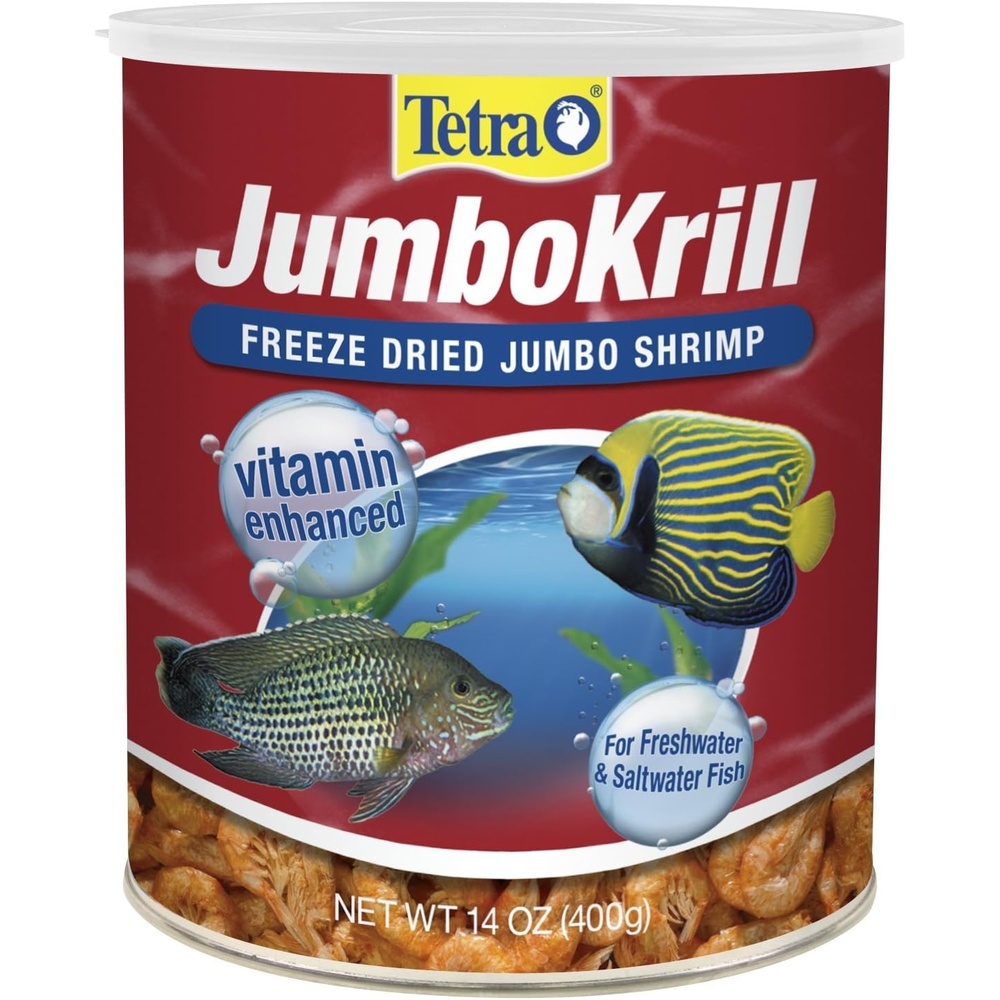 image:imageTetra JumboKrill FreezeDried Jumbo Shrimp Natural Shrimp Treat For Aquarium Fish 14 oz14 Ounce Pack of 6