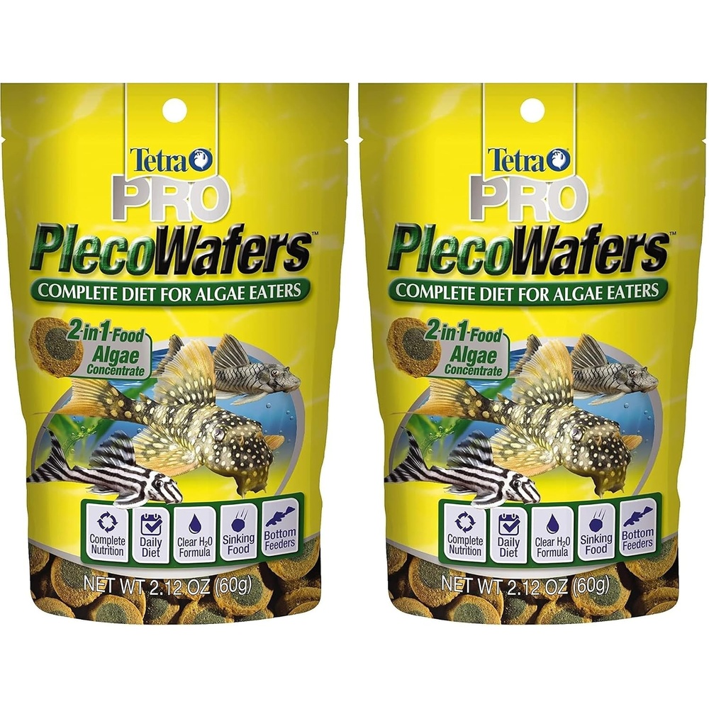 image:imageTetra PRO PlecoWafers 212 Ounces Nutritionally Balanced Vegetarian Fish Food Concentrated Algae Center Golds amp Yellows Model Number 16447212 Ounce Pack of 2