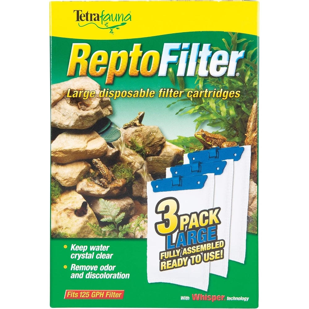 image:imageTetra ReptoFilter Large Filter Cartridges for Terrariums 3 Count Fits TetraFauna ReptoFilter 50 galLarge