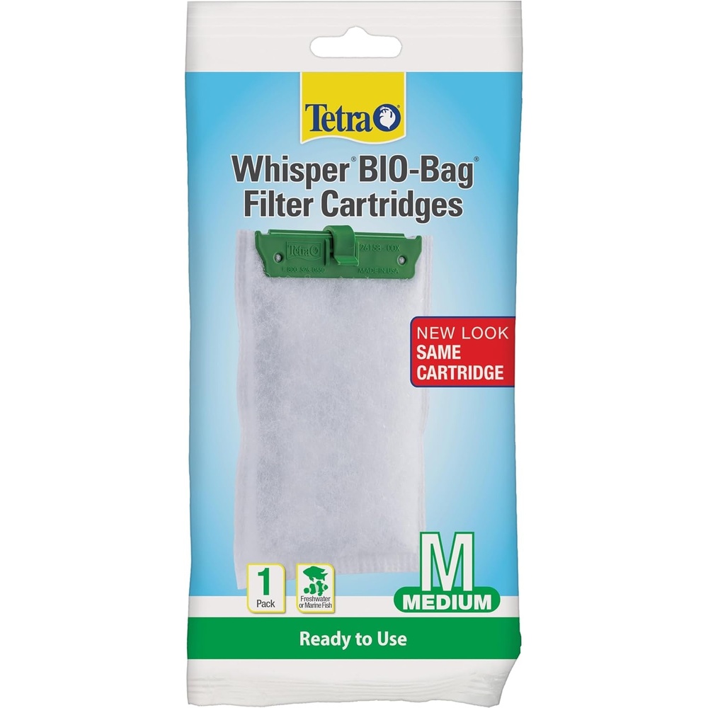image:imageTetra Whisper BioBag Medium Filter Cartridges for Aquariums 12 Count Unassembled Fits Tetra Whisper Fish Tank Filters 510 Gal PF10 IQ 10Standard