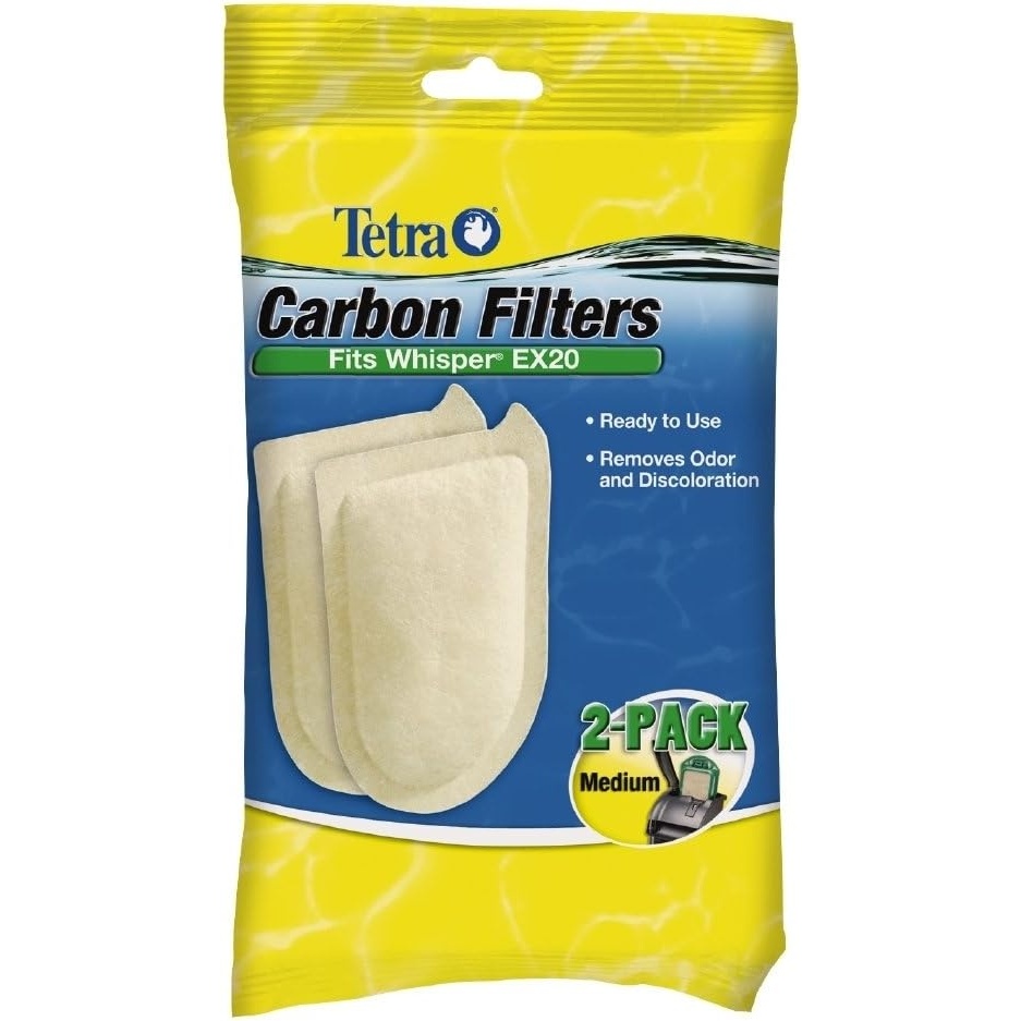 image:imageTetra Whisper EX Carbon Large Round Filter Cartridges 4 Count Fits Tetra Whisper EX 30 45 70 Fish Tank Filters2count