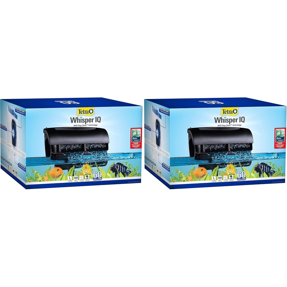 image:imageTetra Whisper IQ Power Filter 45 Gallons 215 GPH with Stay Clean Technology60Gallon Pack of 2