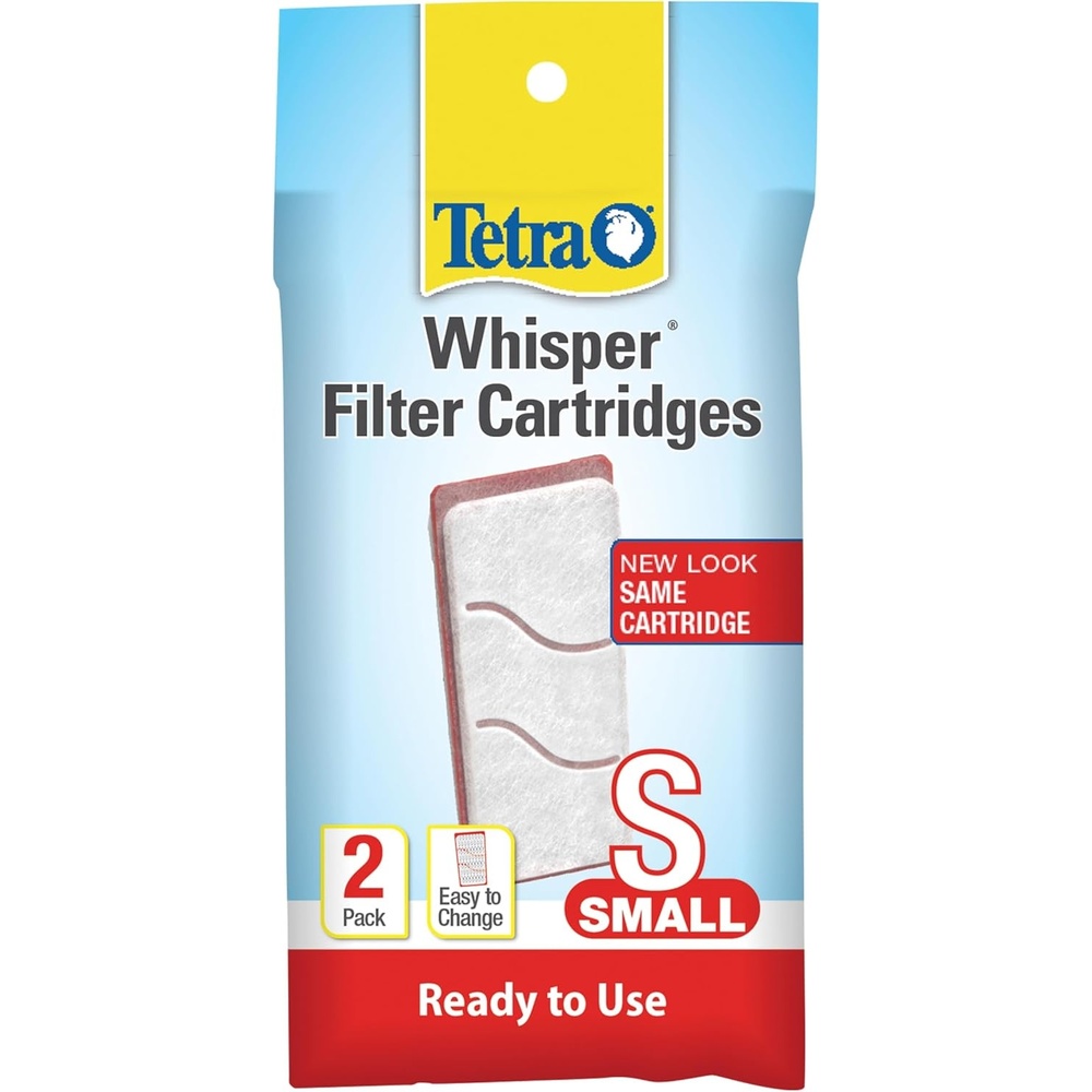image:imageTetra Whisper Small Filter Cartridges for Aquariums 2 Count Ready to Use Fits Tetra Whisper Filters for Fish Tanks 1 4 Gal2 Count