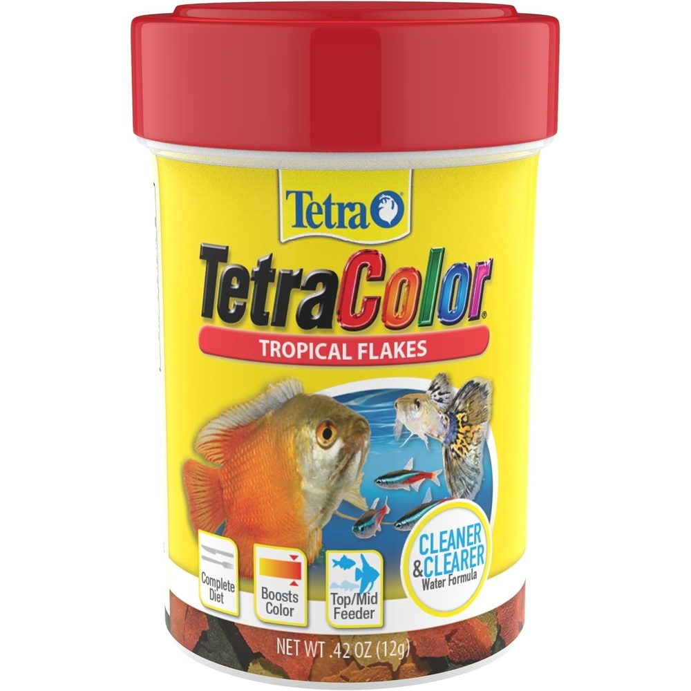 image:imageTetraColor Tropical Flakes Color Boosting Fish Food Nutritionally Balanced Diet for Tropical Fish 706 ozTropical