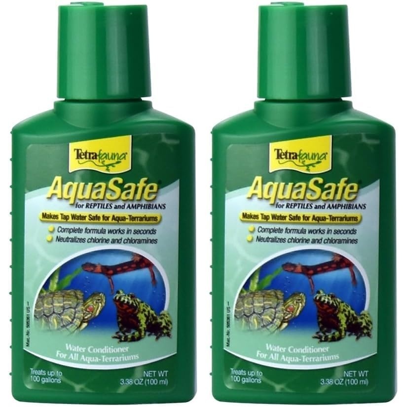 image:imageTetraFauna AquaSafe for Reptiles and Amphibians 338 Oz AquaTerrarium Water Conditioner Makes Tap Water Safe100ml Pack of 2