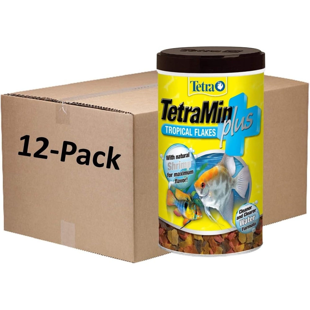 image:imageTetraMin Plus Tropical Flakes Cleaner and Clearer Water Formula 1Ounce706 Ounce Pack of 12