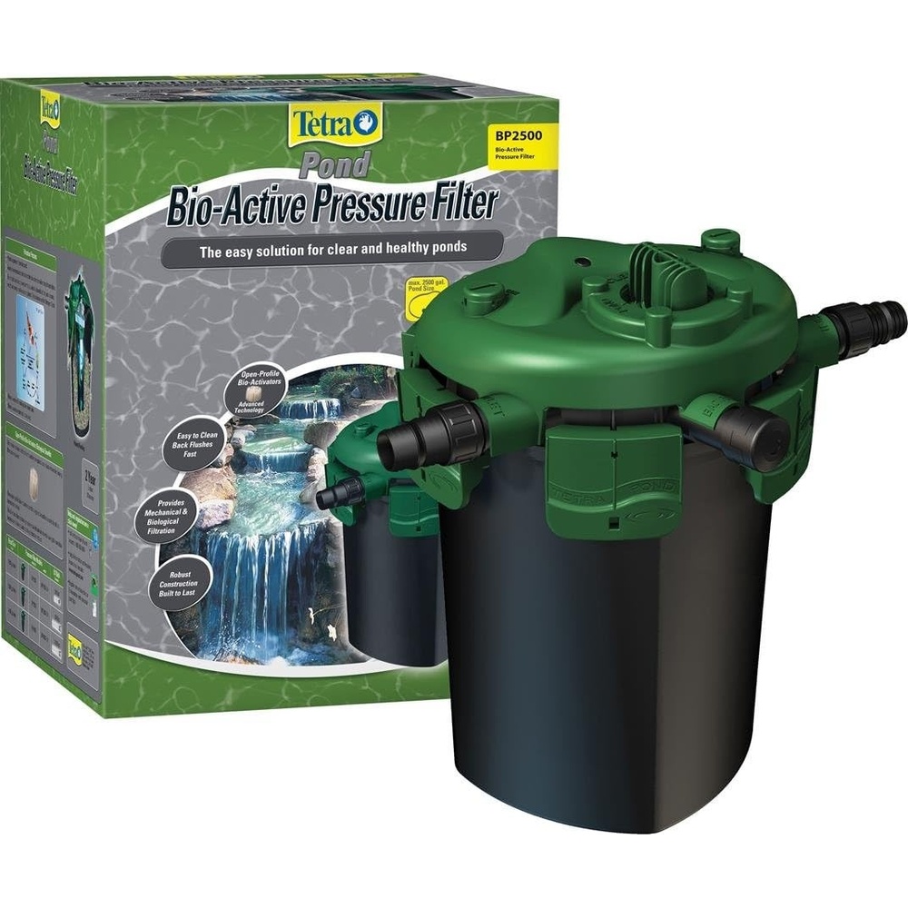 image:imageTetraPond BioActive Pressure Filter For Ponds Up to 1500 GallonsPonds Up to 2500 Gallons