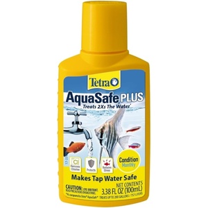 Tetra AquaSafe Plus 16.9 Ounces, aquarium Water Conditioner And Dechlorinator(3.38-Ounce)