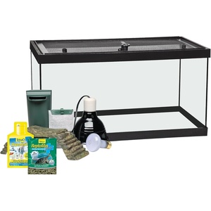 Tetra Aquatic Turtle Deluxe Kit 20 Gallons, aquarium With Filter And Heating Lamps, 30 IN (NV33230)(15 gallon)