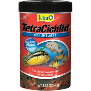 Tetra Cichlid Flakes, Nutritionally Balanced Fish Food for All Cichlids, 1.75 Pounds(1.58 Ounce (Pack of 1))