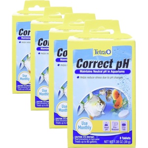 Tetra Correct pH Tablets 8 Count, For aquarium Water(8-Tabs (Pack of 4))