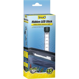 Tetra Hidden LED Stick 6 Inches, Brilliant White Aquarium Light for Tanks Up to 15 Gallons, Model Number: 26658(6″ Light Stick)