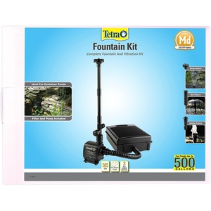 Tetra Pond Filtration Fountain Kit, Includes 3 Fountain Attachments(250 to 500 gal)