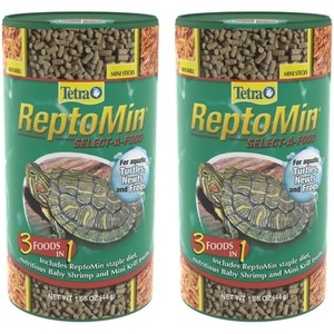 Tetra ReptoMin Select-A-Food 1.55 Ounces, For Aquatic Turtles, Newts And Frogs, Variety Pack(1.55 Ounce (Pack of 2))
