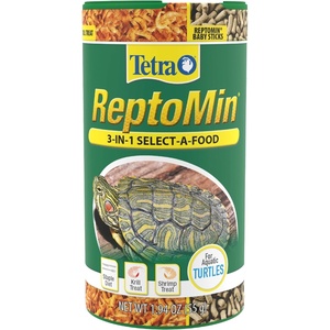 Tetra ReptoMin Select-A-Food 1.55 Ounces, For Aquatic Turtles, Newts And Frogs, Variety Pack(1.94 Ounce (Pack of 1))