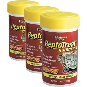 Tetra ReptoTreat Sun-Dried Shrimp, 0.35 Ounces, Shrimp Treat for Aquatic Turtles, Newts and Frogs(0.35 Ounce (Pack of 3))