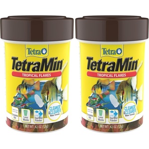 Tetra TetraMin Tropical Flakes 4.52 Pounds, Nutritionally Balanced Diet For Aquarium Fish(0.42 Ounce (Pack of 2))
