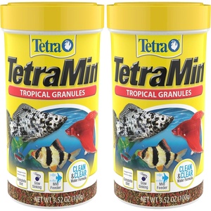 Tetra TetraMin Tropical Granules 3.52 Ounces, Nutritionally Balanced Fish Food(3.52 Ounce (Pack of 2))