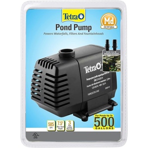 Tetra Water Garden Pond Pump, 1000 GPH, Powers Waterfalls, Filters and Fountains for Ponds 500 To 1000 Gallons(50 to 500 Gallons)