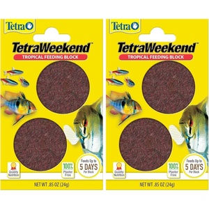 Tetra Weekend and Vacation Feeder Slow-Release Fish Food for Tropical Fish 1.06 Ounce (Pack of 1)(0.85 Ounce (Pack of 2))