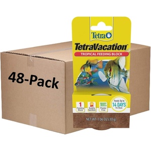 Tetra Weekend and Vacation Feeder Slow-Release Fish Food for Tropical Fish 1.06 Ounce (Pack of 1)(1.06 Ounce (Pack of 48))