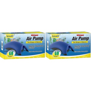 Tetra Whisper Air Pump 20 To 40 Gallons, For Aquariums, Powerful Airflow, Non-UL Listed(40-60-gallon (Pack of 2))