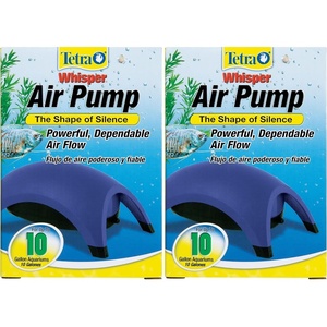 Tetra Whisper Air Pump 20 To 40 Gallons, For Aquariums, Powerful Airflow, Non-UL Listed(up to 10-gallons (Pack of 2))