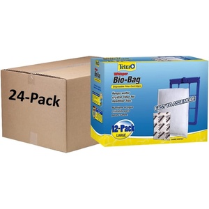 Tetra Whisper Bio-Bag Large Filter Cartridges for Aquariums, 12 Count, Unassembled, Fits Tetra Whisper Fish Tank Filters 10-30 Gal, 20-40 Gal, PF-20, 30, 40, 60, IQ 20, 30, 45, 60(Original)