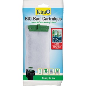 Tetra Whisper Bio-Bag Medium Filter Cartridges for Aquariums, 12 Count, Unassembled, Fits Tetra Whisper Fish Tank Filters 5-10 Gal, PF-10, IQ 10(With Stay Clean)