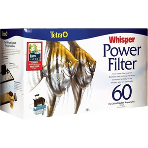 Tetra Whisper Power Filter 60 Gallons, Quiet 3-Stage Aquarium Filtration(Up to 60-Gallons)