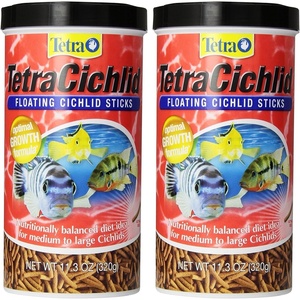 TetraCichlid Floating Cichlid Sticks 11.3 Ounces, Pond Fish Food, Nutritionally Balanced(11.3 Ounce (Pack of 2))