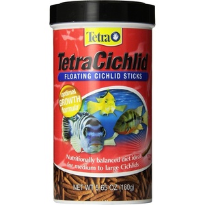 TetraCichlid Floating Cichlid Sticks 11.3 Ounces, Pond Fish Food, Nutritionally Balanced(5.65 Ounce (Pack of 1))