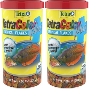 TetraColor PLUS Tropical Flakes with Color Enhancing 2.2 Ounce (Pack of 1)(7.06 Ounce (Pack of 2))