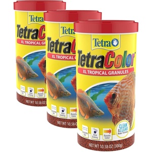 TetraColor XL Tropical Granules with Natural Color Enhancer, 10.58 Oz(10.58 Ounce (Pack of 3))