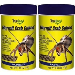 TetraFauna Hermit Crab Cakes 1.58 Ounces, Food Pellets For All Land Crabs, 100ml (16976)(1.58 Ounce (Pack of 2))