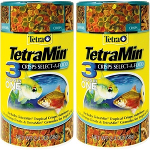 TetraMin Crisps Select-A-Food 2.4 Ounces, Fish Food, Variety Pack (77037)(2.4 Ounce (Pack of 2))