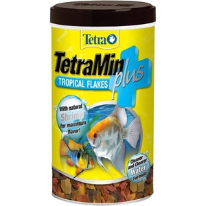TetraMin Plus Tropical Flakes, Cleaner and Clearer Water Formula, 1-Ounce(0.42 Ounce (Pack of 1))