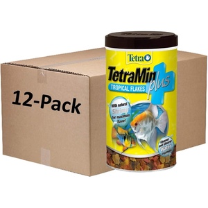 TetraMin Plus Tropical Flakes, Cleaner and Clearer Water Formula, 1-Ounce(7.06 Ounce (Pack of 12))