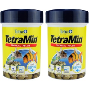 Tetra TetraMin Tropical Tablets 1.69 Ounces, Nutritionally Balanced Fish Food For Bottom Feeders(1.69 Ounce (Pack of 2))